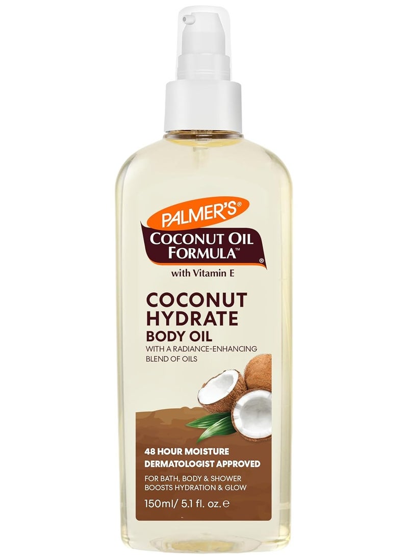 PALMER'S - Palmer's Coconut Oil Formula Body Oil, Body Moisturizer with Green Coffee Extract, Bath Oil for Dry Skin, 5.1 Ounces (Spray Cap) - Image 1
