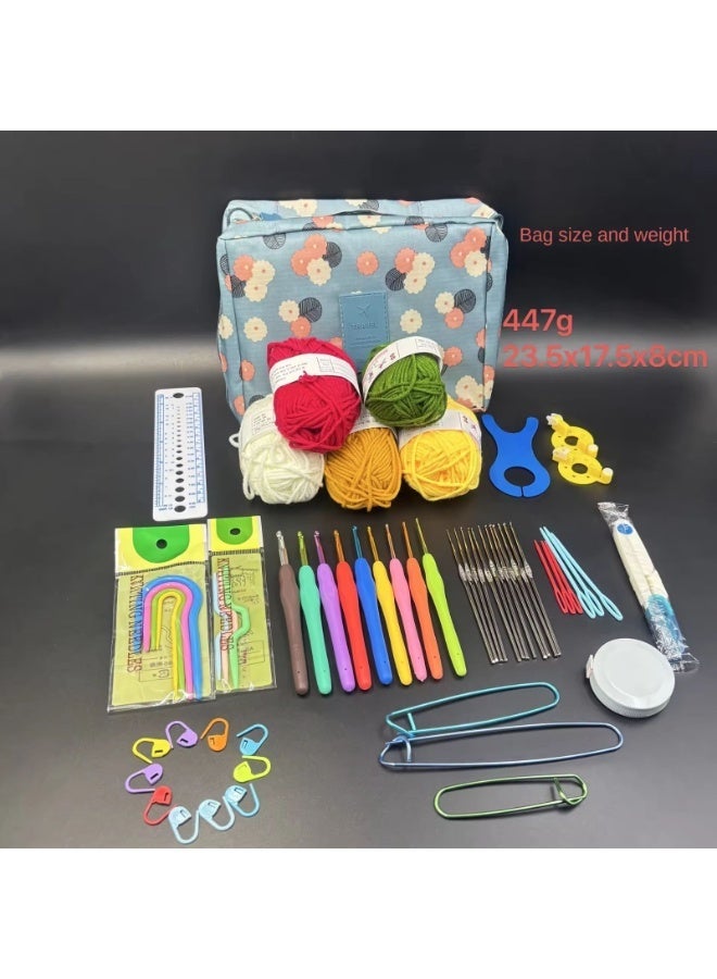 JAYATO Luxurious Beginner Crochet Kit with Storage Bag, All-Inclusive Crochet Hook Kit for Beginners, Soft Handle Crochet Hook, Wool Yarn, Knitting Needles, Doll-making, Portable Knitting Crochet Supplies, Essential for Crochet Lovers, DIY Crochet Gift for Friends and Families - Image 2