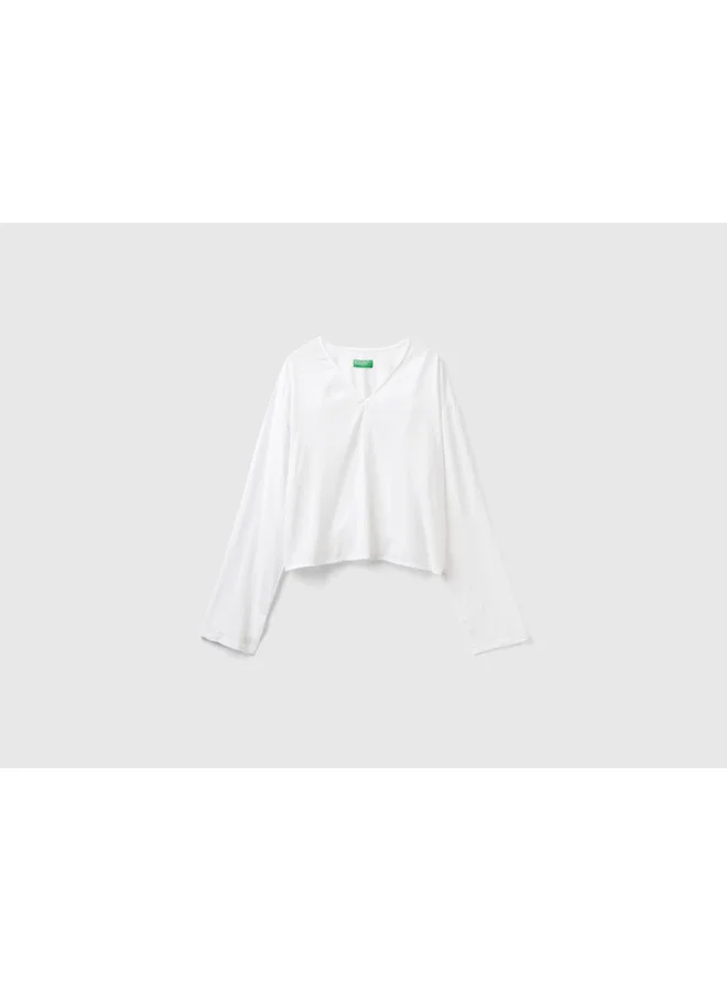 UNITED COLORS OF BENETTON Blouse With V-Neck