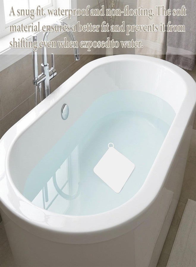 Zelphvt 2 Pcs Basement Drain Cover, Floor Drain Cover 7.8x7.8 Inch Silicone Tub Stopper for Kitchen,Bathroom and Laundry White - Image 3