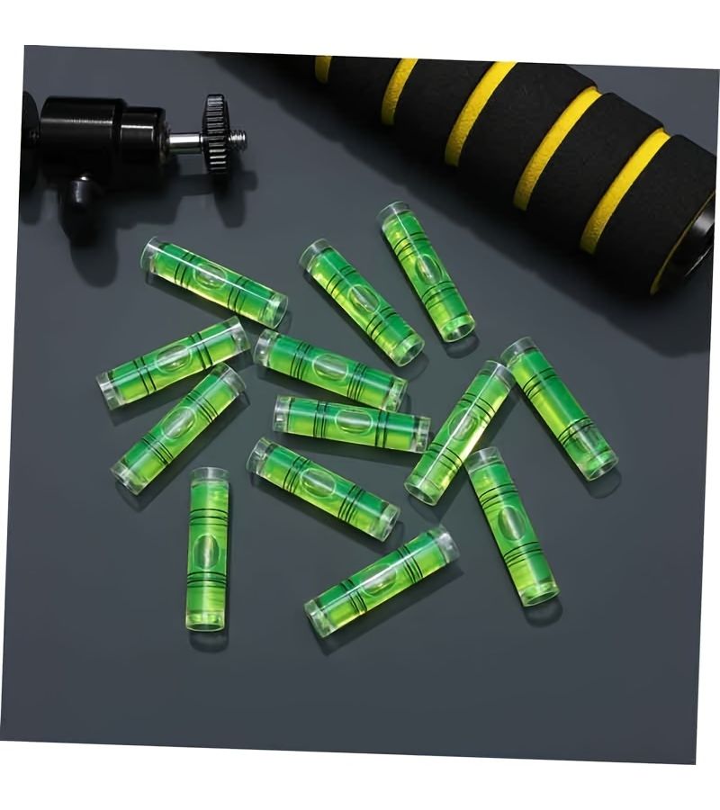 4 Acrylic Cylinder Level Bubbles 8x35mm Green Precision Tube Spirit Levels For Picture Frames Measuring Tools - Image 4