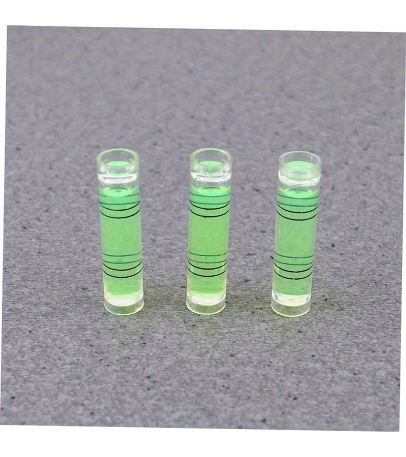 4 Acrylic Cylinder Level Bubbles 8x35mm Green Precision Tube Spirit Levels For Picture Frames Measuring Tools - Image 5