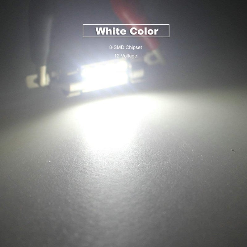 DODOFUN 12V 36MM Festoon 6418 DE3423 DE3425 6000K White Extra Bright LED Bulbs - 10 Pack - Image 5