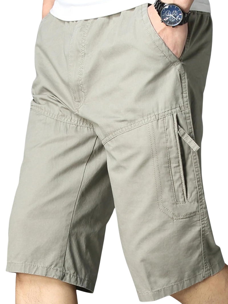 Lymio Men Shorts || Men Shorts Cotton Casual (Shorts-32-Light Grey-L) - Image 1