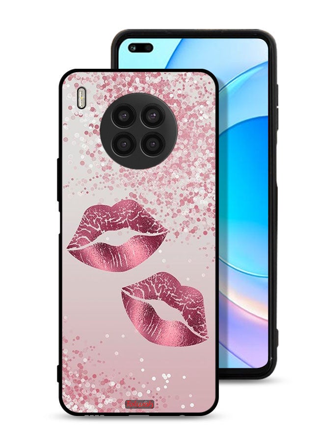 Tolwak Honor 50 Lite Protective Case Cover Glitter Lips - Image 1