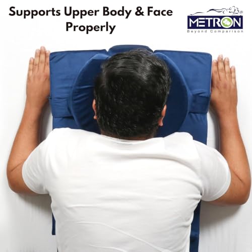 METRON Face Down Prone Pillow for After Eye Surgery, Helps in Retinal Detachment Muscular Hole & Vitrectomy Recovery, Ideal for Massage & Prone Sleeping Cushions Visit The Store - Image 3