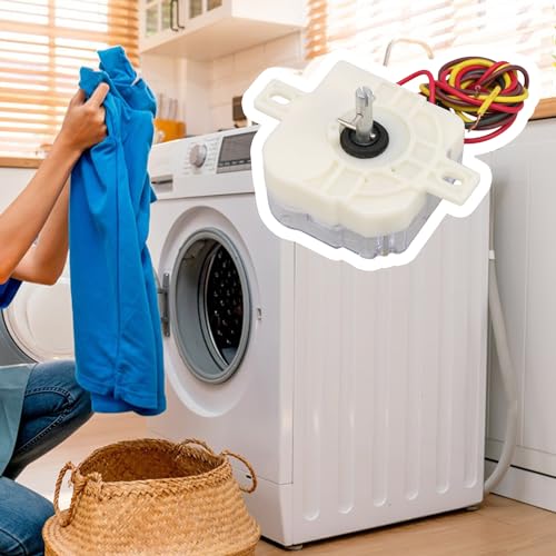 Walmine Plastic Washer Timer 5 Wire Square Washing Machine Control Timer for Washer Shaft Length 2.4cm - Image 3