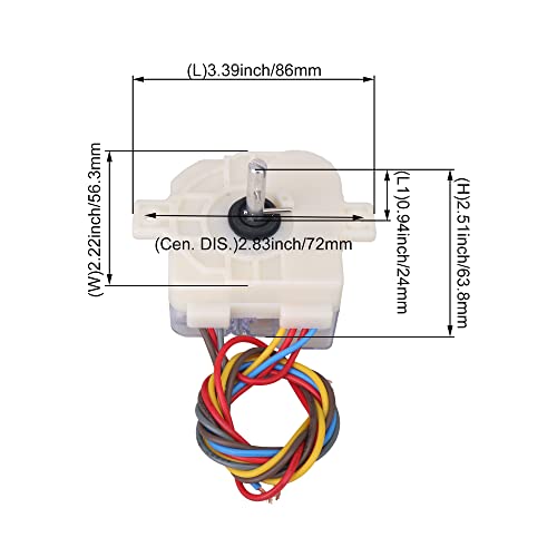 Walmine Plastic Washer Timer 5 Wire Square Washing Machine Control Timer for Washer Shaft Length 2.4cm - Image 4