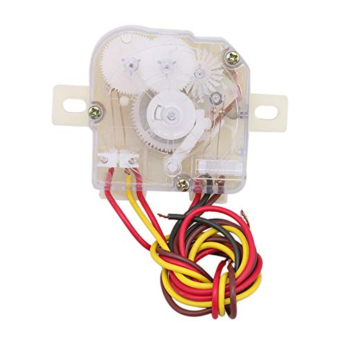 Walmine Plastic Washer Timer 5 Wire Square Washing Machine Control Timer for Washer Shaft Length 2.4cm - Image 1