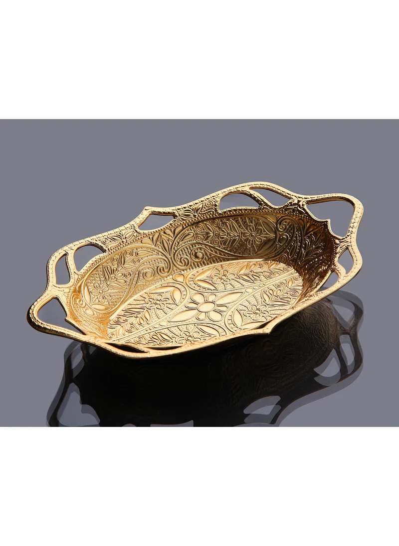 İhvan Online Ihvan Online Oval Date Bowl, Sugar Bowl, Turkish Delight Bowl Gold