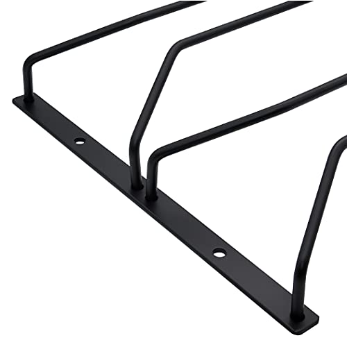 zoohot 9.6-Inch Wine Glass Rack - Under Cabinet Stemware Wine Glass Holder Glasses Storage Hanger Metal Organizer for Bar Kitchen Black (2 Rows, 1 Pack) - Image 5