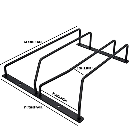 zoohot 9.6-Inch Wine Glass Rack - Under Cabinet Stemware Wine Glass Holder Glasses Storage Hanger Metal Organizer for Bar Kitchen Black (2 Rows, 1 Pack) - Image 3