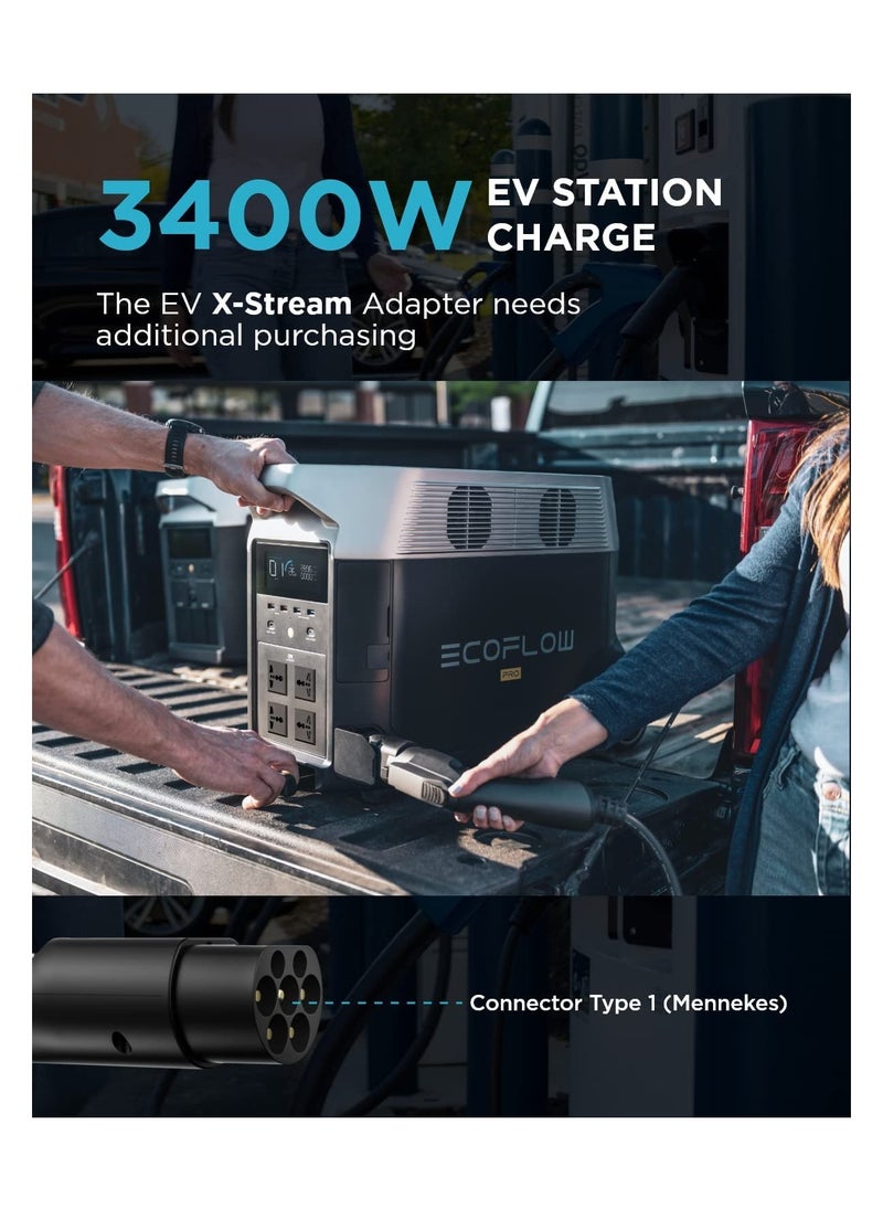 ECOFLOW - EF ECOFLOW DELTA Pro Portable Home Battery, Expandable Portable Power Station, 3.6kWh-25kWh, Huge 3600W AC Output, Solar Generator For Home Backup, Travel, Outdoor Camping - Image 1