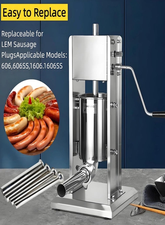 أنابيب حشو السجق البديلة من Viclaakesi، عبوة من 4 قطع، متوافقة مع حشوات السجق LEM 606، 606SS، 1606، 1606SS (ستانلس ستيل) - Image 3