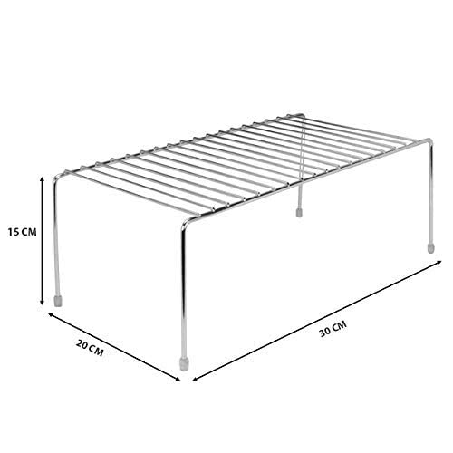 CR18 COLLECTION 4pcs Stainless Steel Kitchen Dish Rack Expandable Storage Shelves for Kitchen Cabinets Multipurpose Organizer Extend Up to 580 mm with AntiRust Nano Coating Pack of 4 - Image 2
