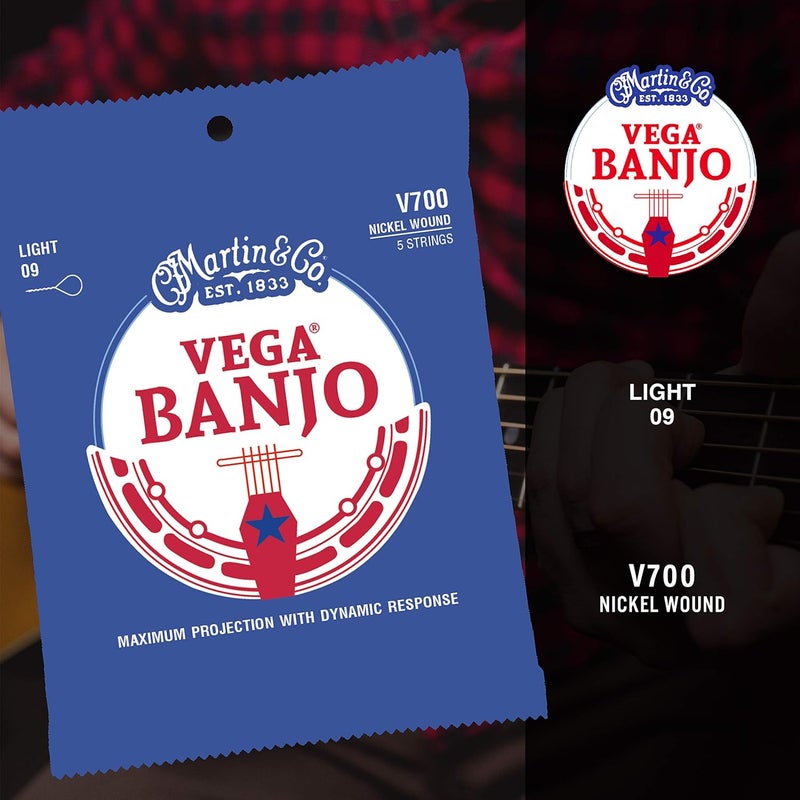 Martin Vega® Banjo Strings – Nickel, Light Gauge | 5-String Set for Bluegrass, Clawhammer & Folk | Long-Lasting Nickel/Steel Alloy - Image 3