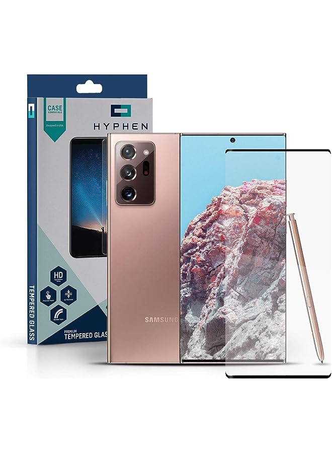IAF HYPHEN Screen Protector for Samsung Note 20 ULTRA Tempered Glass | 3D Full Coverage | 9H Hardness Tempered | Oleophobic Coating | Anti Scratch | Shock Resistant | Crisp HD Clear Glass