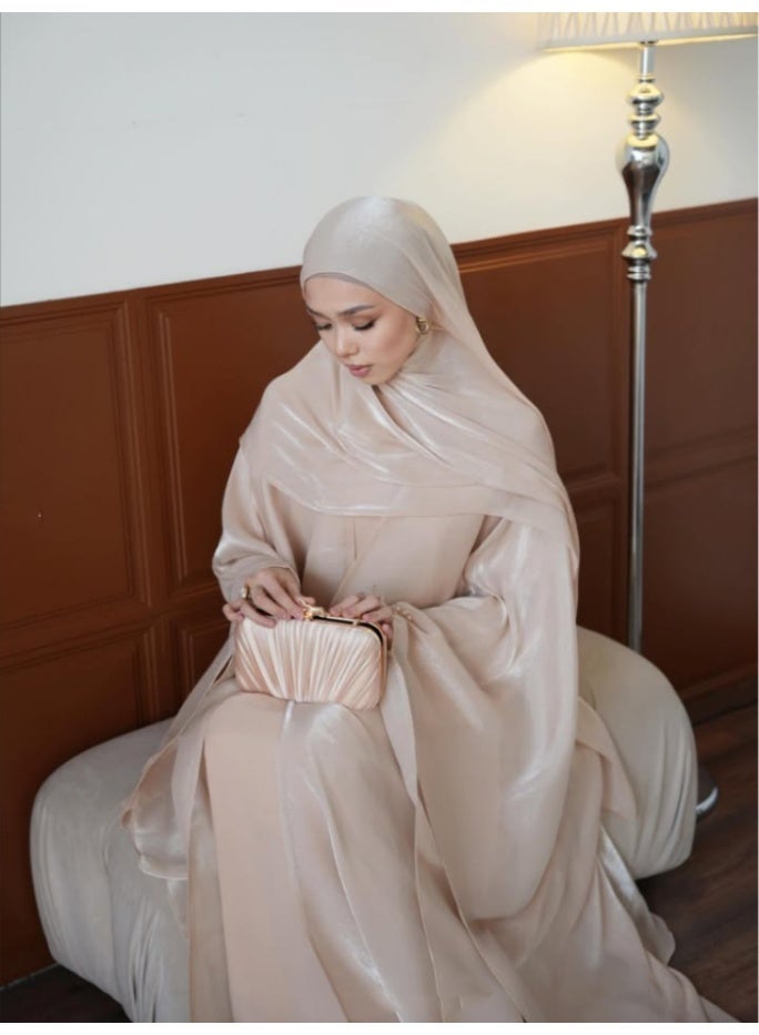 أربع قطعة مجموعة فستان الشرق الأوسط العادي فضفاضة فستان رداء أنيق - Image 1
