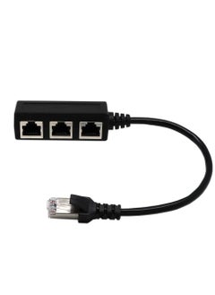 Rj45 Ethernet Splitter Cable Rj45 1 Male to 3 Female Port Lan Ethernet Splitter Adapter Cable Lan Network Plug Connector Adapter for Cat5, Cat5e, Cat6, Cat7