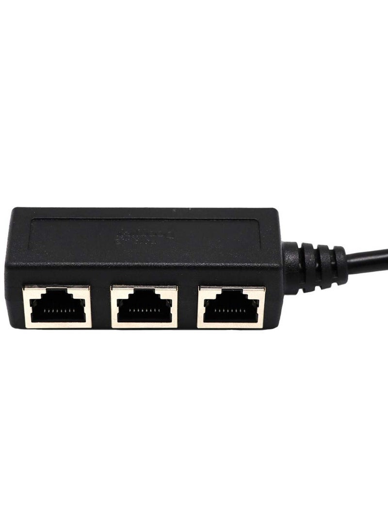 SYOSI - Rj45 Ethernet Splitter Cable Rj45 1 Male to 3 Female Port Lan Ethernet Splitter Adapter Cable Lan Network Plug Connector Adapter for Cat5, Cat5e, Cat6, Cat7 - Image 1