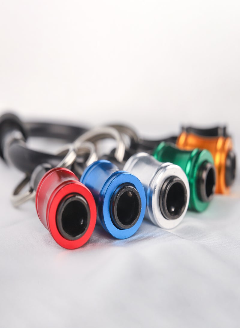 Katerk 1/4inch Hex Shank Aluminum Alloy Screwdriver Bits Holder Extension Bar Drill Screw Adapter Change Keychain Portable（6PC color with black carabiner） - Image 4