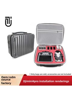 Generic For DJI For DJImini4pro UAV Portable Portable Anti-seismic Toolbox PC Hard Shell Storage Box Messenger Bag-Color:Applicable To Mini3pro (black Shoulder Strap Model)-Size:33*26*15cm  - Image 5
