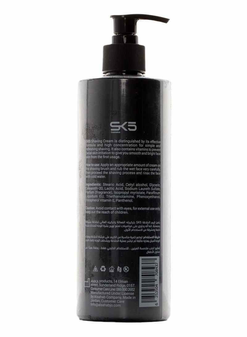 SK5 Professional Shaving Cream 500ml - Skin Protection Formula - Image 2