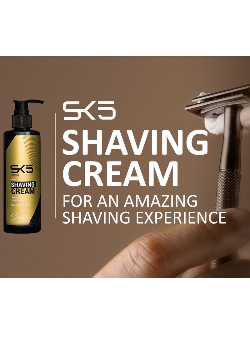 SK5 Professional Shaving Cream 500ml - Skin Protection Formula - Image 3