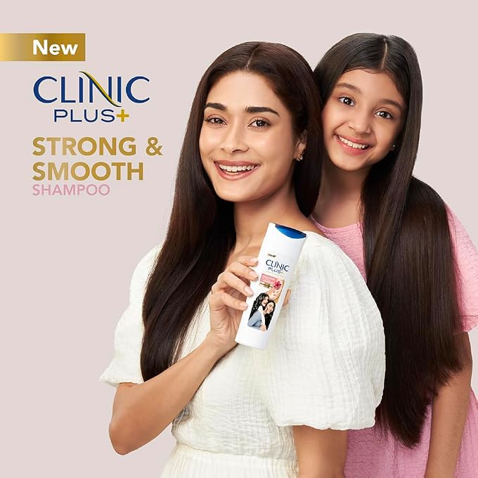 Clinic Plus Strength & Smooth Shampoo, Fenugreek Protein + Hibiscus for Hair Strengthening and Smoother Hair, 650 ml - Image 2