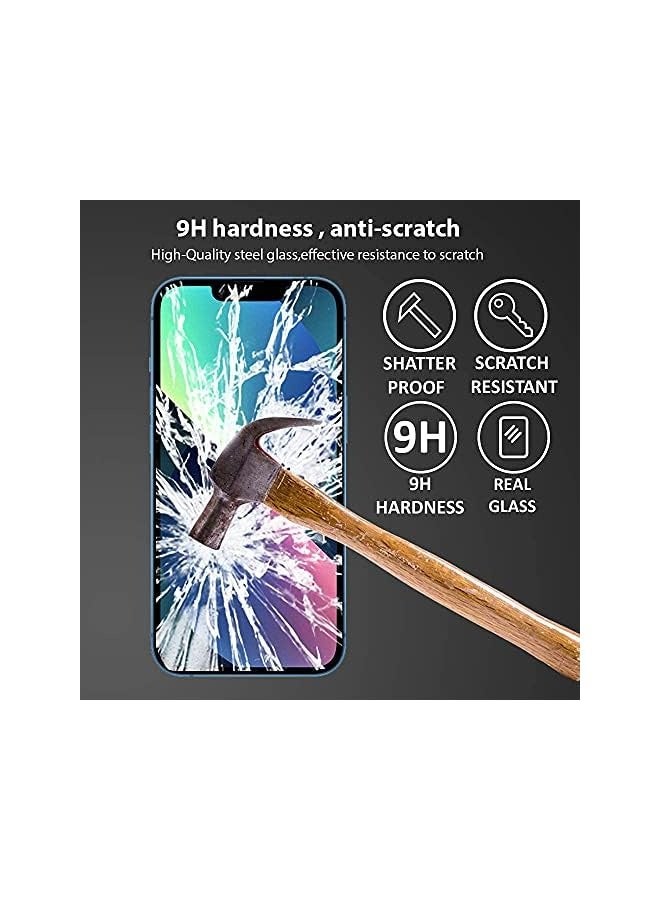 بروماس واقي شاشة متوافق مع iPhone 13 6.1 بوصة، واقي شاشة من الزجاج المقوى بتغطية كاملة ثلاثية الأبعاد، شفاف عالي الدقة، طبقة حماية مميزة عالية الجودة صلابة 9H - Image 3
