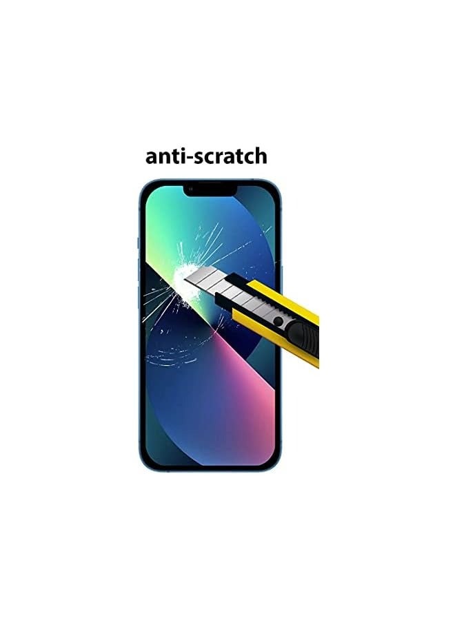 بروماس واقي شاشة متوافق مع iPhone 13 6.1 بوصة، واقي شاشة من الزجاج المقوى بتغطية كاملة ثلاثية الأبعاد، شفاف عالي الدقة، طبقة حماية مميزة عالية الجودة صلابة 9H - Image 4