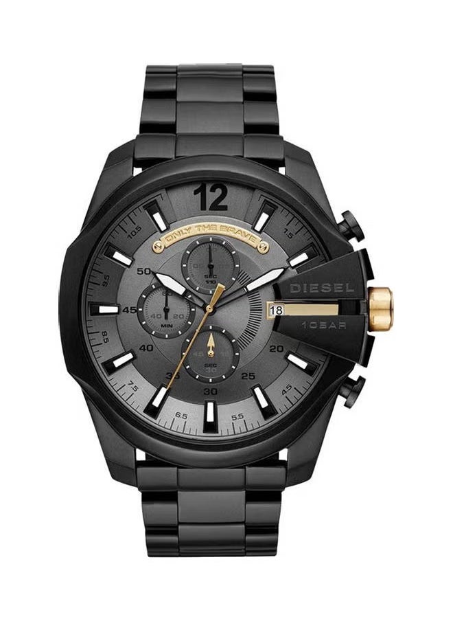 DIESEL Men's Mega Chief Men'S Grey Dial Stainless Steel Chronograph Watch DZ4479  - Image 1