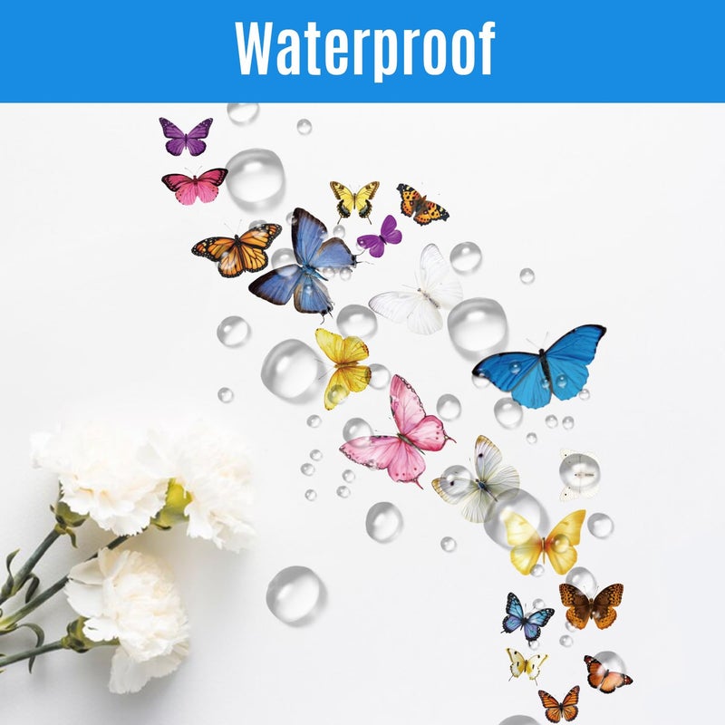 WANGHENG 600Pcs Butterfly Stickers,Self-Adhesive PVC Vintage Butterfly Stickers for Scrapbook, Laptop, Journal, DIY Project, Window, Envelope Spring Themed Party Decors - Image 3
