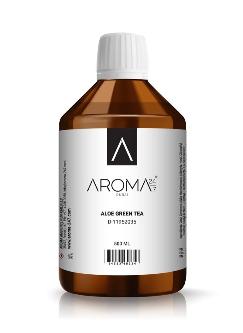 أروما 24/7 زيت عطري لموزعات الرائحة-Aloe Green Tea 500ML  - Image 2
