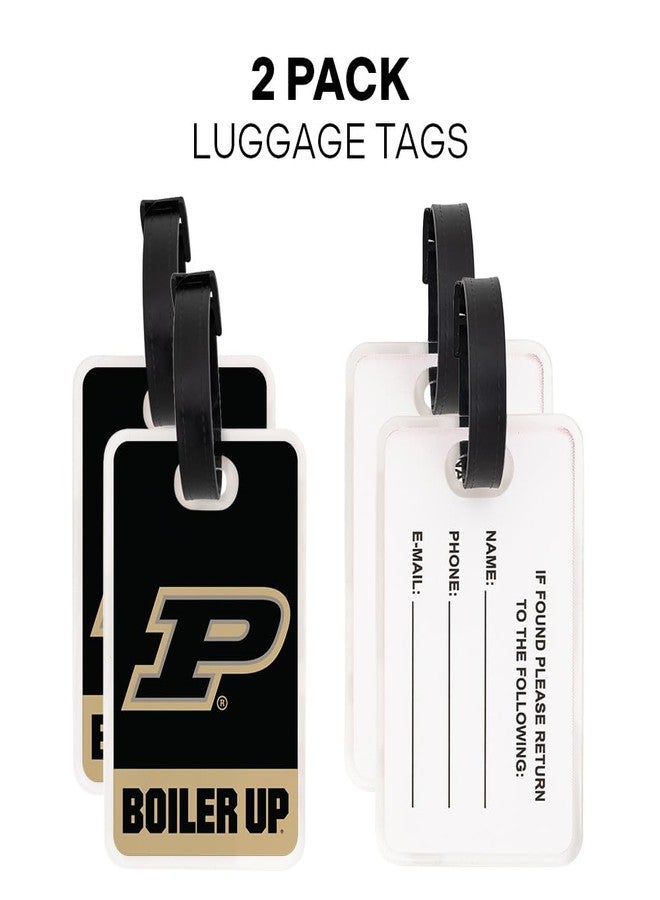 Desert Cactus Purdue University Luggage Tag – Official PU Boilermakers 2 Pack Travel ID Label for Suitcases, Bags, and Carry-Ons (2-Pack Acrylic Luggage Tag B) - Image 2