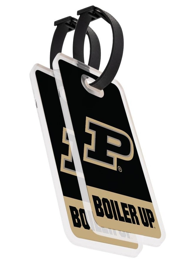Desert Cactus Purdue University Luggage Tag – Official PU Boilermakers 2 Pack Travel ID Label for Suitcases, Bags, and Carry-Ons (2-Pack Acrylic Luggage Tag B) - Image 1