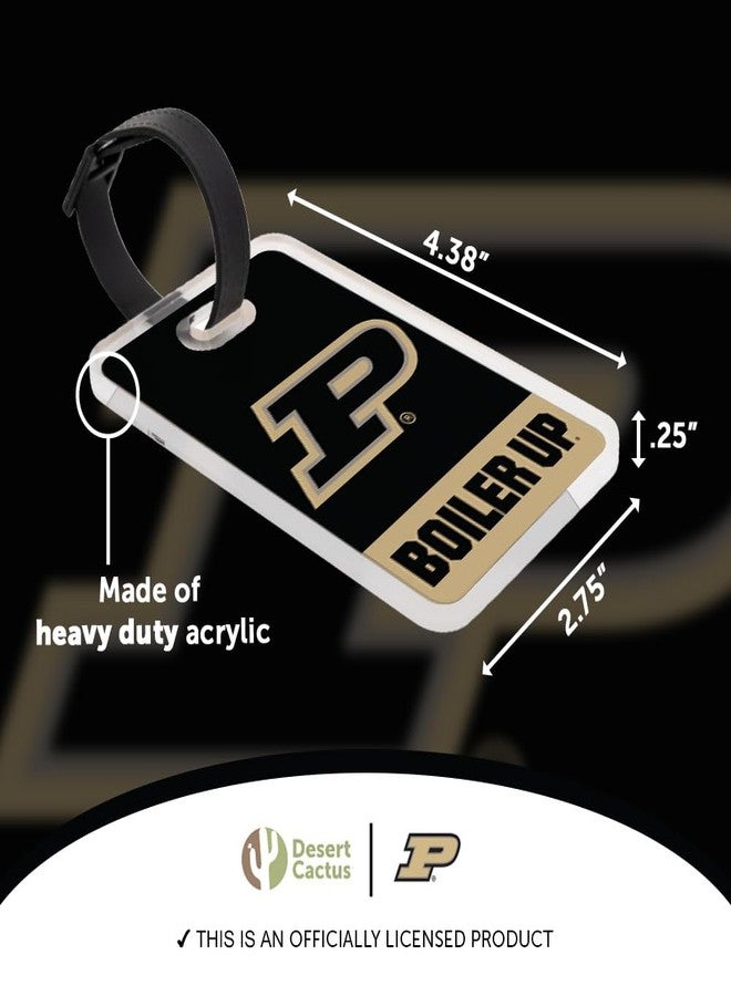 Desert Cactus Purdue University Luggage Tag – Official PU Boilermakers 2 Pack Travel ID Label for Suitcases, Bags, and Carry-Ons (2-Pack Acrylic Luggage Tag B) - Image 4