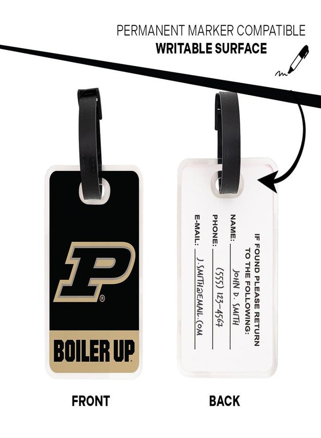Desert Cactus Purdue University Luggage Tag – Official PU Boilermakers 2 Pack Travel ID Label for Suitcases, Bags, and Carry-Ons (2-Pack Acrylic Luggage Tag B) - Image 3