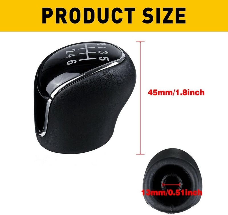 Yurefax 6 Speed Leather Gear Shift Knob - Image 2