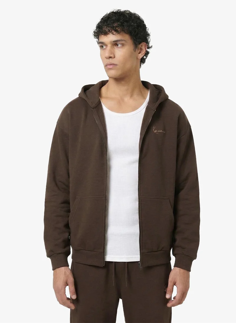 كارل كاني هودي بسحاب أساسي بتوقيع صغير