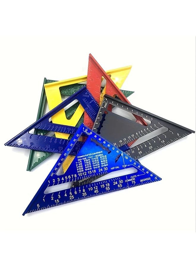 Blue Aluminum Speed Square Ruler 12 Inch Triangle Measuring Tool For Construction - Image 4