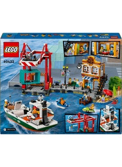 LEGO City Seaside Harbour with Cargo Ship Toy 60422 Building Toy Set (1226 Pieces)  - Image 2