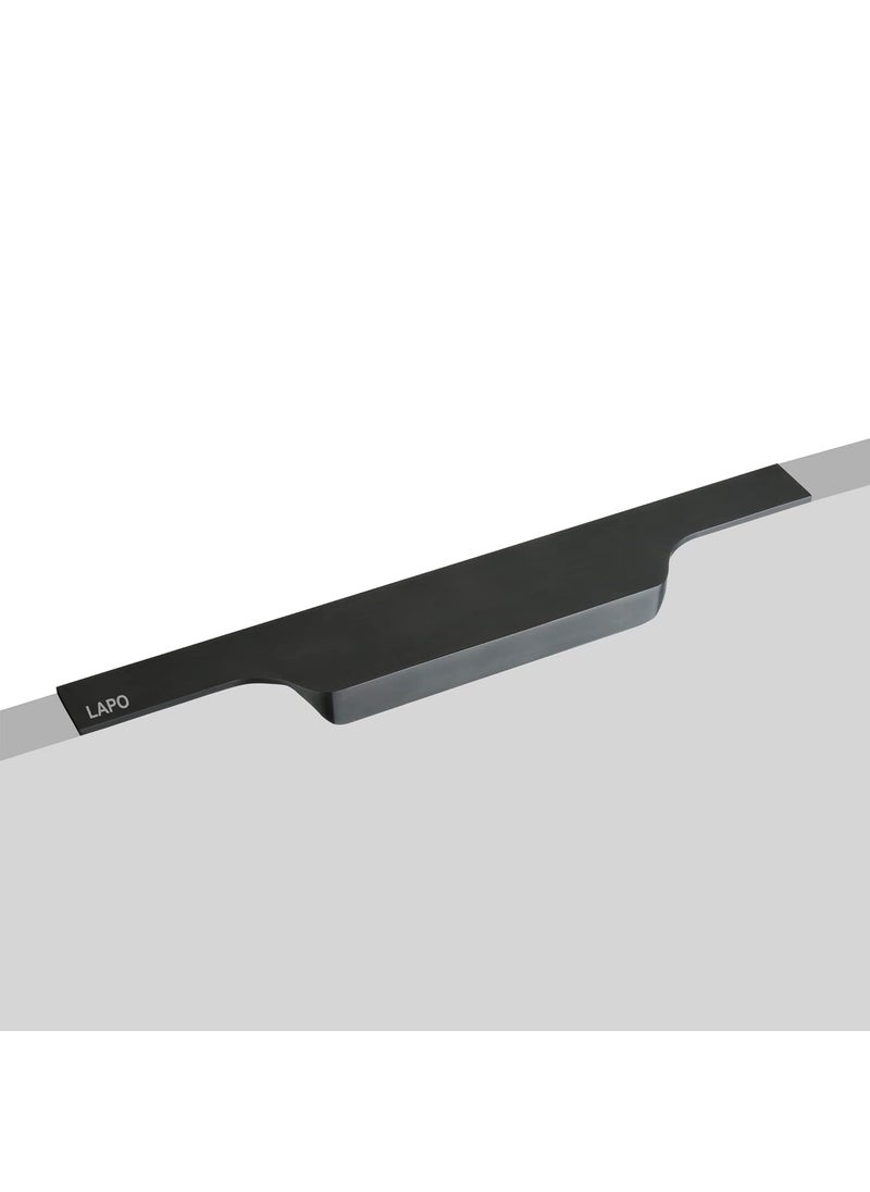 LAPO LAPO Premium 12 inch Aluminium Kitchen Profile Handle Cabinet Profile Handle Wardrobe Pull Handle for Home Hotel OfficeBlack FinishPack of 1 P002  - Image 1