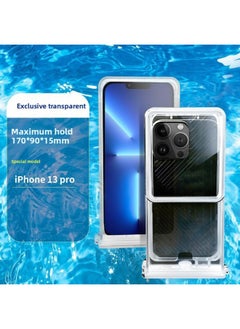 Generic Q3H Mobile Phone Waterproof Bag Diving Case Touchscreen Swimming Underwater Photo Sealing Bag Universal For Iphone 121314 Protection-Color:The Latest Arrival Exclusive For Iphone 13pro Special Transparent Color  - Image 1