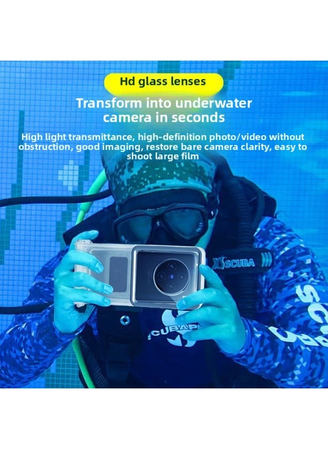 Q3H Mobile Phone Waterproof Bag Diving Case Touchscreen Swimming Underwater Photo Sealing Bag Universal For Iphone 121314 Protection-Color:The Latest Arrival Exclusive For Iphone 13pro Special Transparent Color