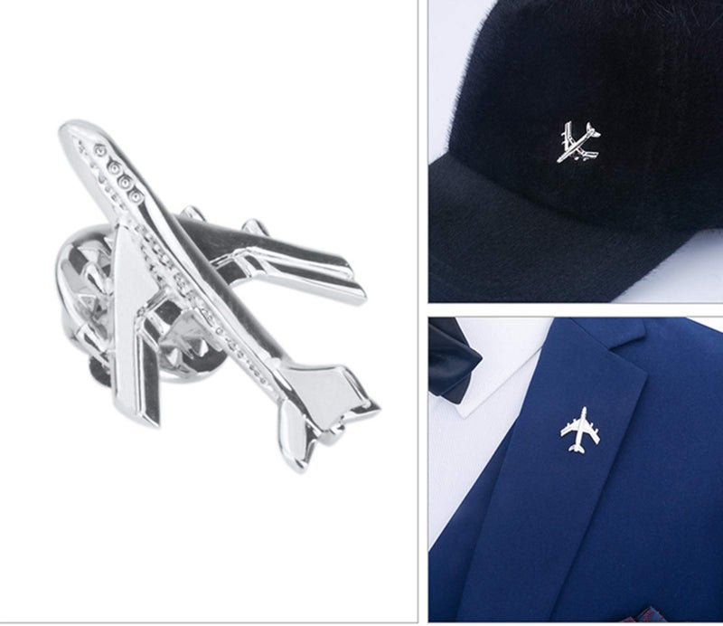 Vcufflinks Jet Airplane Plane Commercial Jetliner Brooch Lapel Pin - Image 2