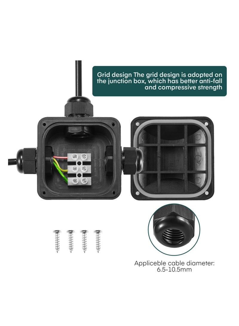 Set of 5 Waterproof Junction Boxes 3 Way Suitable for Outdoor Garden Road Cable Connectors Outdoor/External Electrical Box - Image 4