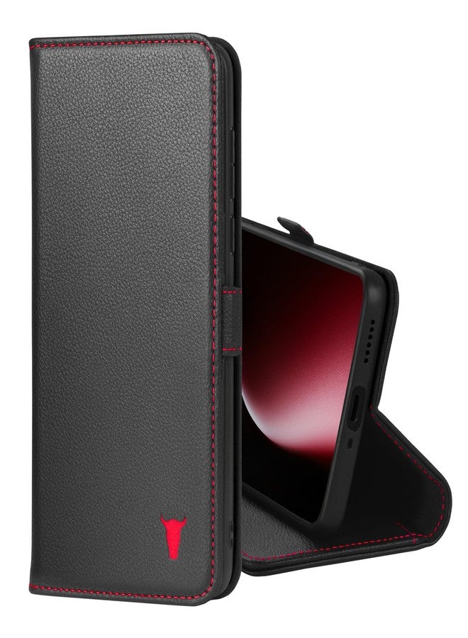 TORRO Case Compatible with Honor Magic7 Pro (6.8 Inch - 2025) - Premium Leather Case with Stand Function and Card Slots (Black) - Image 1