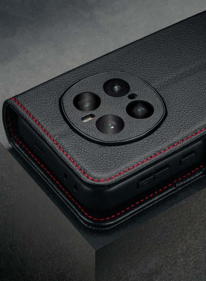 TORRO Case Compatible with Honor Magic7 Pro (6.8 Inch - 2025) - Premium Leather Case with Stand Function and Card Slots (Black) - Image 5