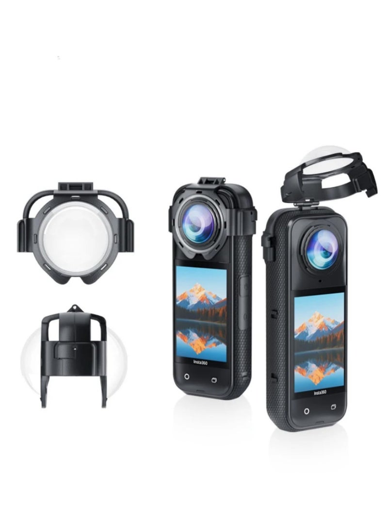 1PCS for Insta360 X5 Tempered Glass Lens Guard 9H Hardness Anti Scratch Anti Fog Protective Cover for Insta360 X5 Camera Accessories Optical Glass Lens Cap Mirror Shield Case  - Image 1